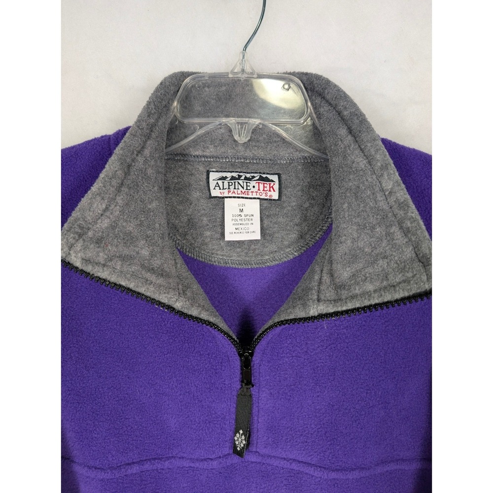 Vintage Alpine Tek Palmettos Womens Purple Fleece Quarter Zip Pullover Jacket M - Picture 5 of 10